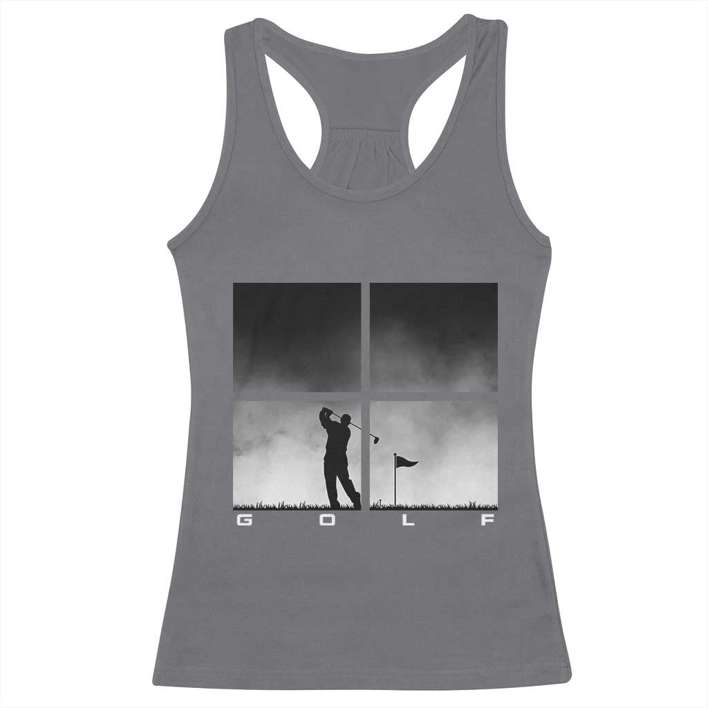 Gift For Sports Lover Racerback Tank Top Retro Golf Silhouette Art - Wonder Print Shop