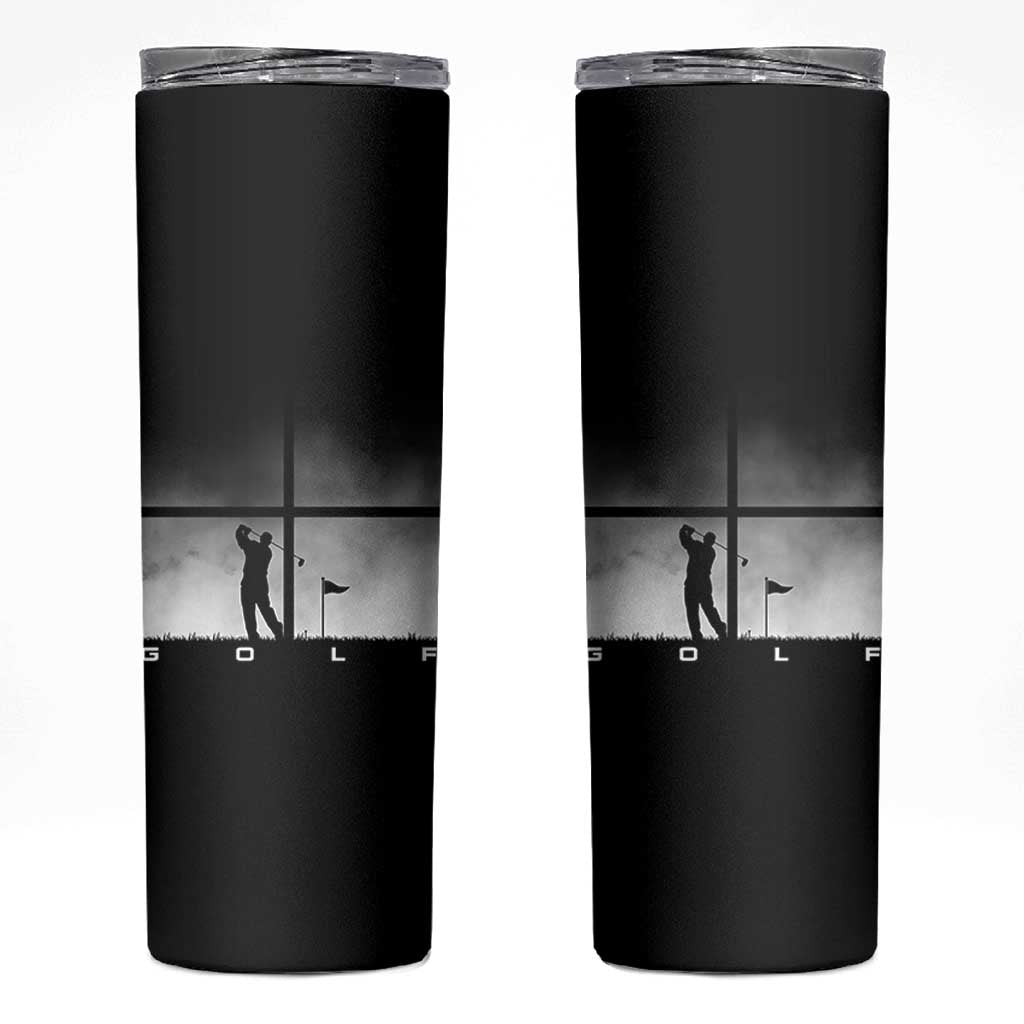 Gift For Sports Lover Skinny Tumbler Retro Golf Silhouette Art - Wonder Print Shop