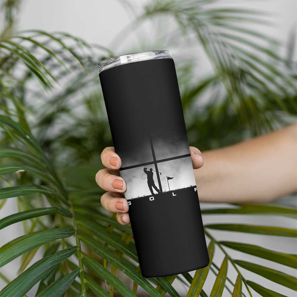 Gift For Sports Lover Skinny Tumbler Retro Golf Silhouette Art - Wonder Print Shop