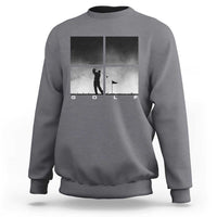 Gift For Sports Lover Sweatshirt Retro Golf Silhouette Art - Wonder Print Shop