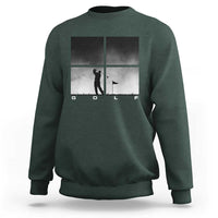 Gift For Sports Lover Sweatshirt Retro Golf Silhouette Art - Wonder Print Shop