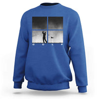 Gift For Sports Lover Sweatshirt Retro Golf Silhouette Art - Wonder Print Shop