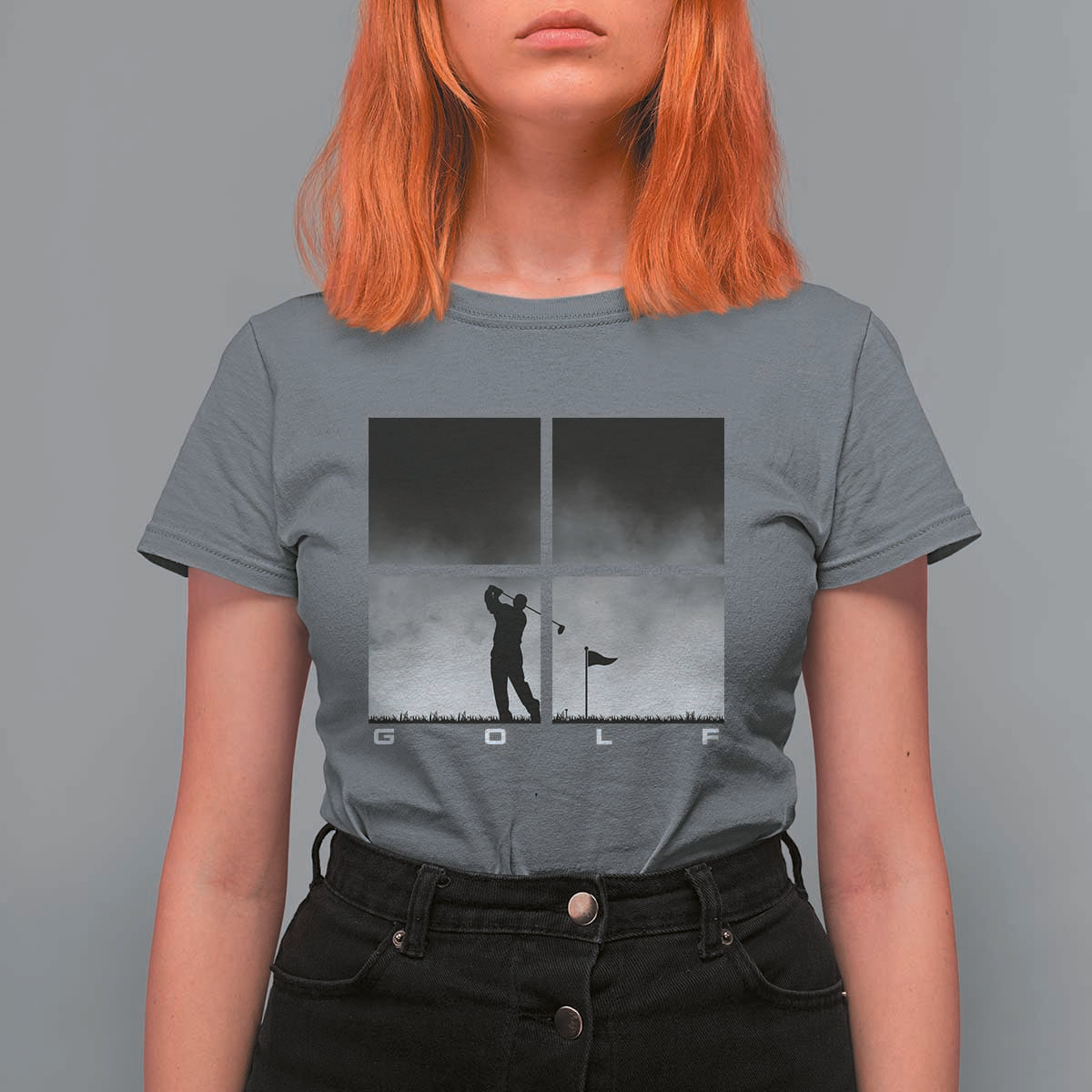 Gift For Sports Lover T Shirt For Women Retro Golf Silhouette Art - Wonder Print Shop