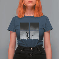Gift For Sports Lover T Shirt For Women Retro Golf Silhouette Art - Wonder Print Shop