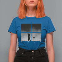 Gift For Sports Lover T Shirt For Women Retro Golf Silhouette Art - Wonder Print Shop
