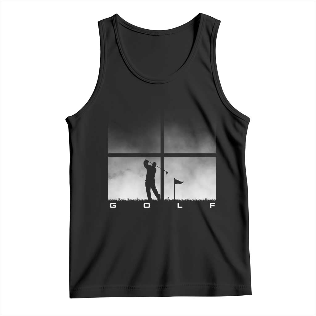 Gift For Sports Lover Tank Top Retro Golf Silhouette Art - Wonder Print Shop