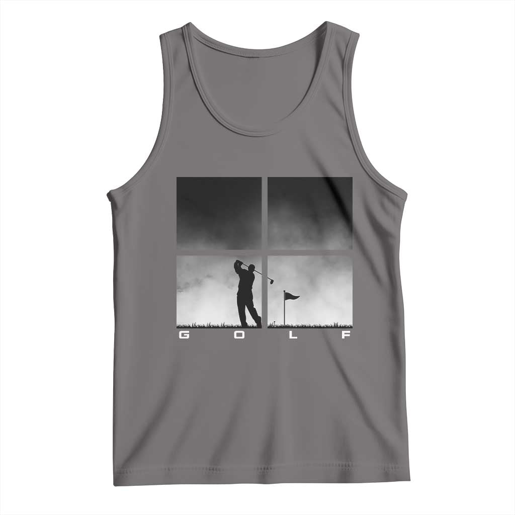 Gift For Sports Lover Tank Top Retro Golf Silhouette Art - Wonder Print Shop