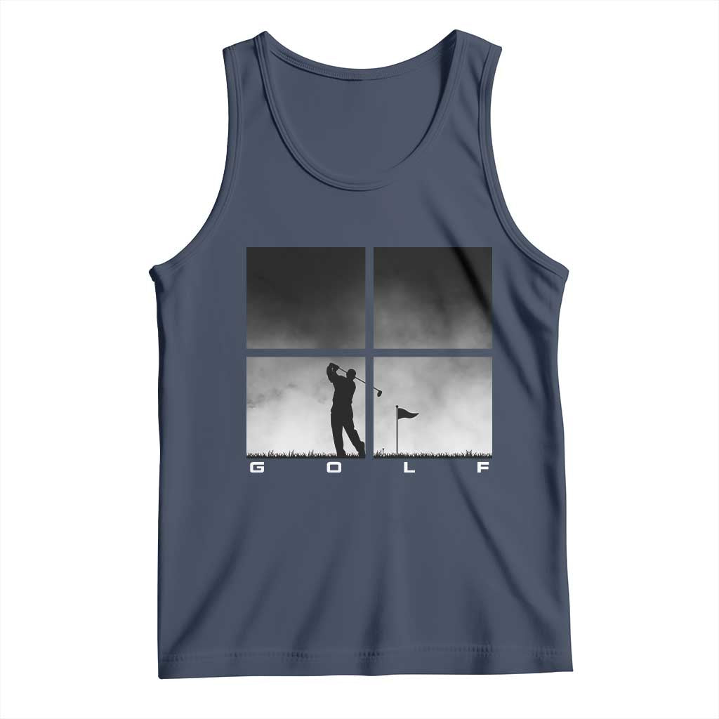 Gift For Sports Lover Tank Top Retro Golf Silhouette Art - Wonder Print Shop