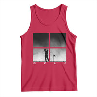 Gift For Sports Lover Tank Top Retro Golf Silhouette Art - Wonder Print Shop