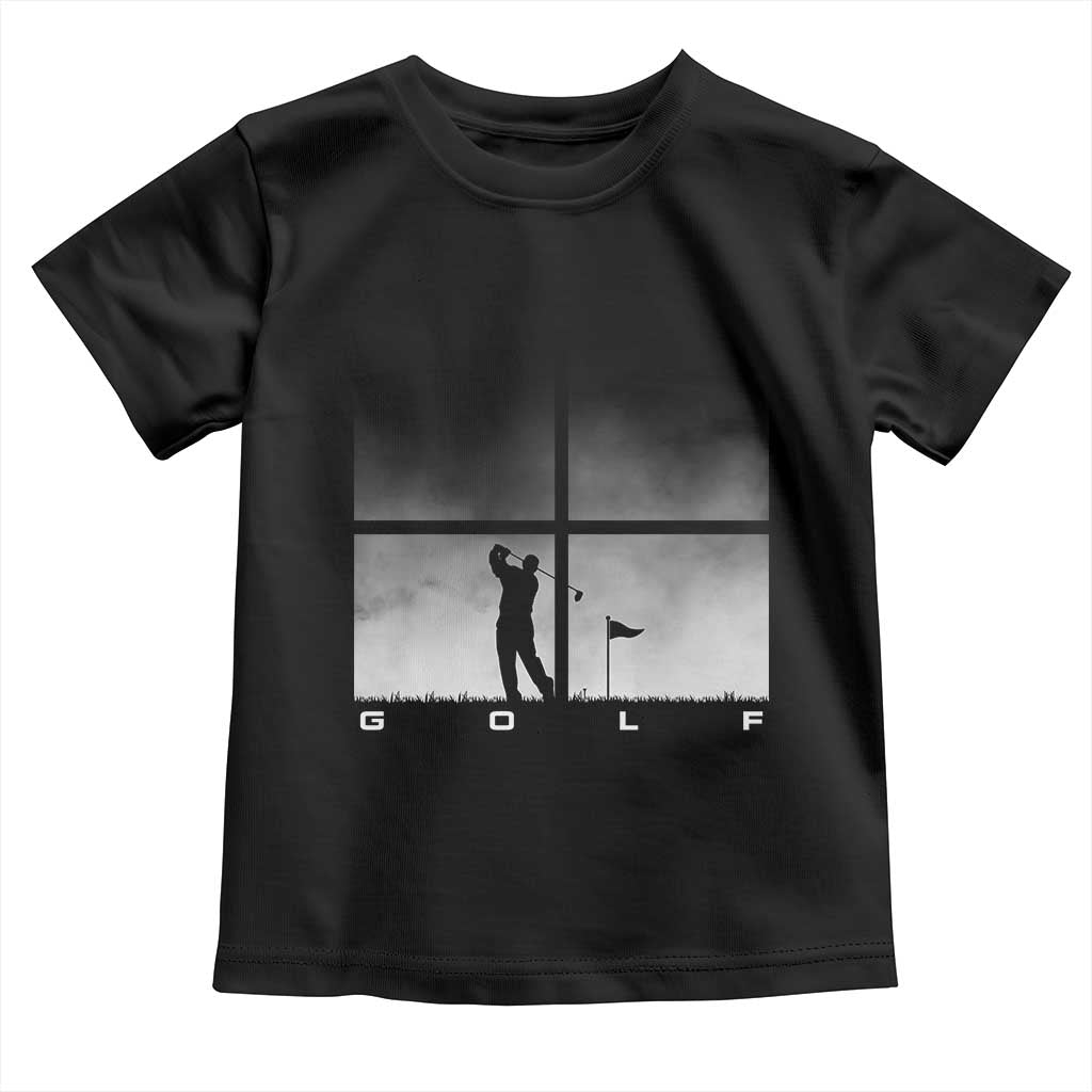 Gift For Sports Lover Toddler T Shirt Retro Golf Silhouette Art - Wonder Print Shop