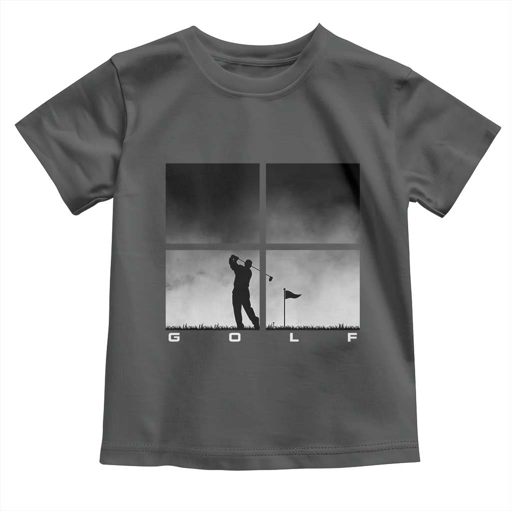 Gift For Sports Lover Toddler T Shirt Retro Golf Silhouette Art - Wonder Print Shop