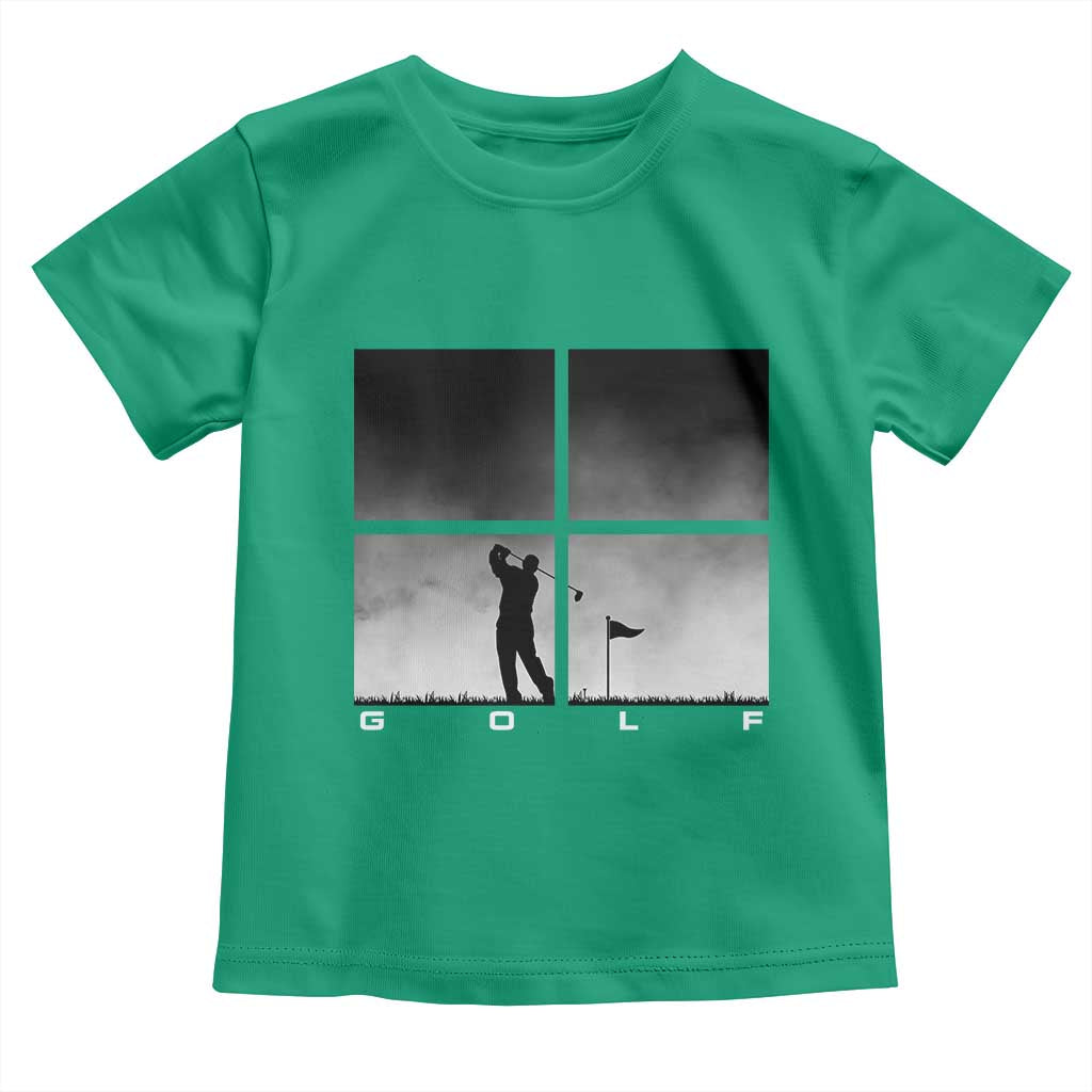 Gift For Sports Lover Toddler T Shirt Retro Golf Silhouette Art - Wonder Print Shop
