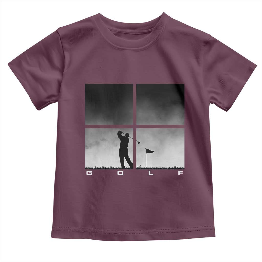 Gift For Sports Lover Toddler T Shirt Retro Golf Silhouette Art - Wonder Print Shop