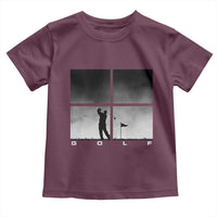 Gift For Sports Lover Toddler T Shirt Retro Golf Silhouette Art - Wonder Print Shop