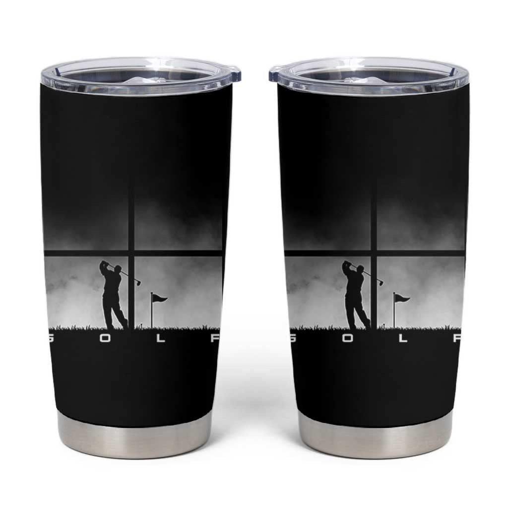 Gift For Sports Lover Tumbler Cup Retro Golf Silhouette Art - Wonder Print Shop