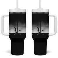 Gift For Sports Lover Tumbler With Handle Retro Golf Silhouette Art - Wonder Print Shop