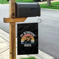My Retirement Vehicle Golf Cart Garden Flag Funny Retired Golfer Gift - Wonder Print Shop