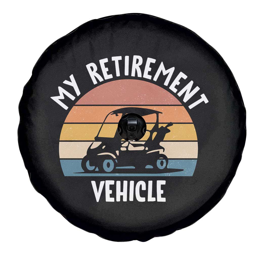 My Retirement Vehicle Golf Cart Spare Tire Cover Funny Retired Golfer Gift - Wonder Print Shop