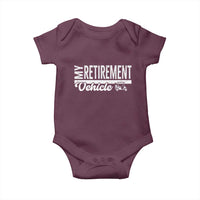 My Retirement Vehicle Golf Cart Baby Onesie Funny Retired Plan - Wonder Print Shop