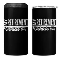 My Retirement Vehicle Golf Cart 4 in 1 Can Cooler Tumbler Funny Retired Plan - Wonder Print Shop