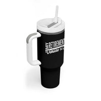 My Retirement Vehicle Golf Cart Tumbler With Handle Funny Retired Plan - Wonder Print Shop