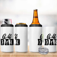 Golf Dad 4 in 1 Can Cooler Tumbler Gift For Sport Lover - Wonder Print Shop