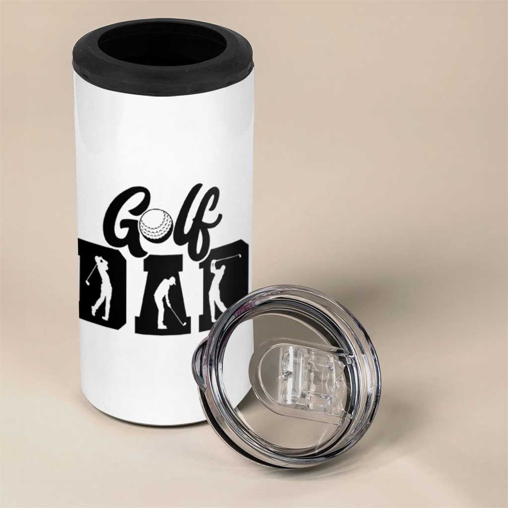 Golf Dad 4 in 1 Can Cooler Tumbler Gift For Sport Lover - Wonder Print Shop