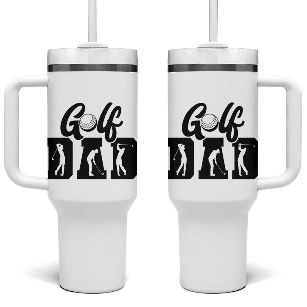 Golf Dad Tumbler With Handle Gift For Sport Lover - Wonder Print Shop