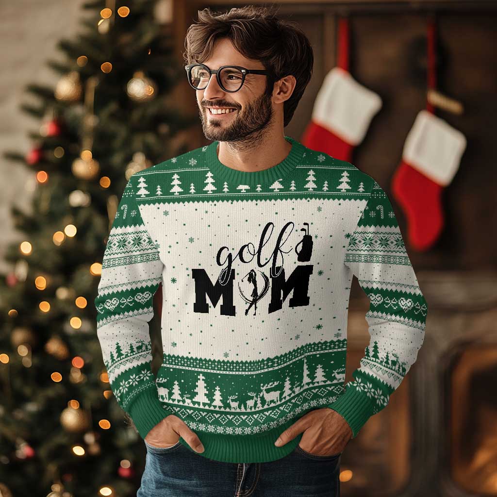 Proud Golf Mom Lifestyle Ugly Christmas Sweater Sports Gift Idea - Wonder Print Shop