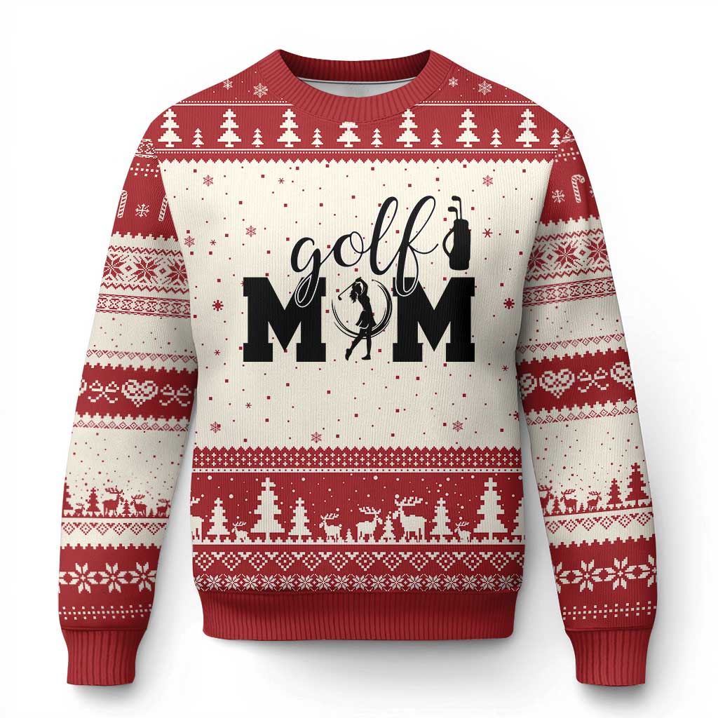 Proud Golf Mom Lifestyle Ugly Christmas Sweater Sports Gift Idea - Wonder Print Shop