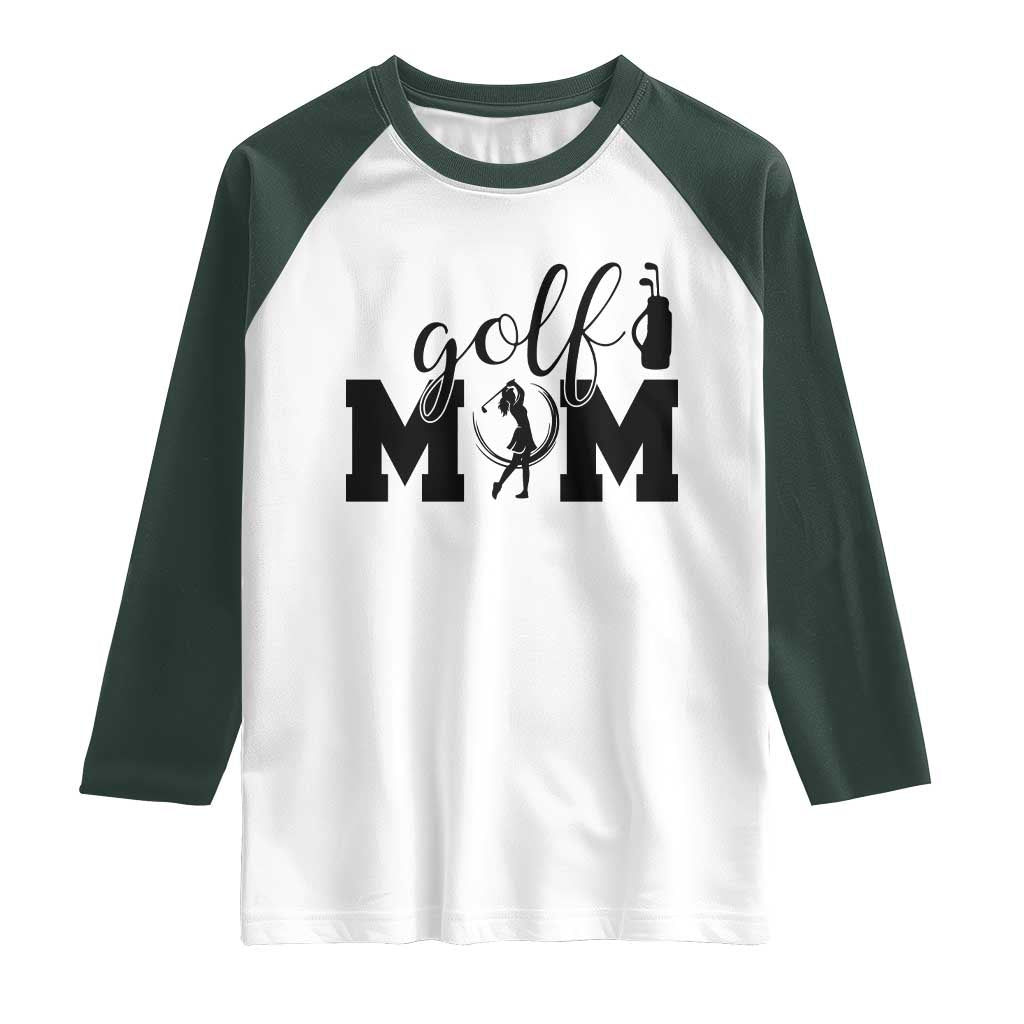 Proud Golf Mom Lifestyle Raglan Shirt Sports Gift Idea - Wonder Print Shop