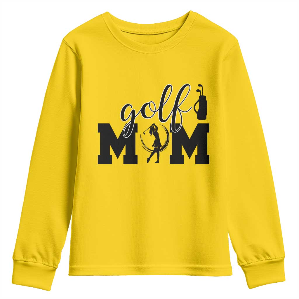 Proud Golf Mom Lifestyle Youth Sweatshirt Sports Gift Idea - Wonder Print Shop
