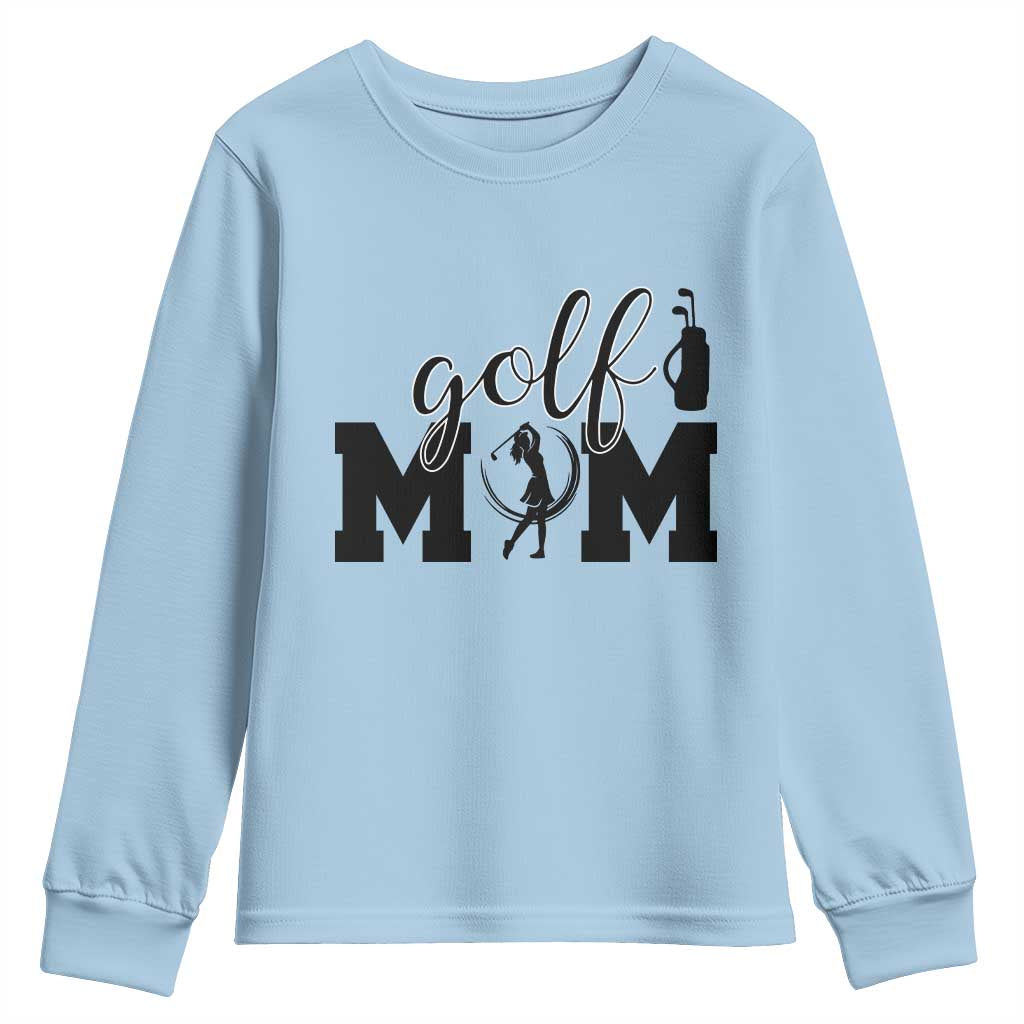 Proud Golf Mom Lifestyle Youth Sweatshirt Sports Gift Idea - Wonder Print Shop