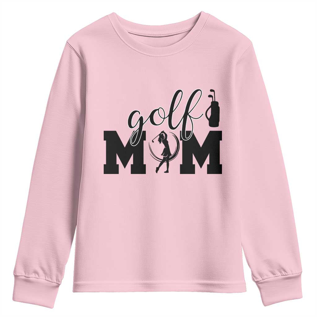 Proud Golf Mom Lifestyle Youth Sweatshirt Sports Gift Idea - Wonder Print Shop