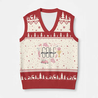 Golf Mom Life Proud V-Neck Knit Sweater Vest Sports Lover Gift - Wonder Print Shop