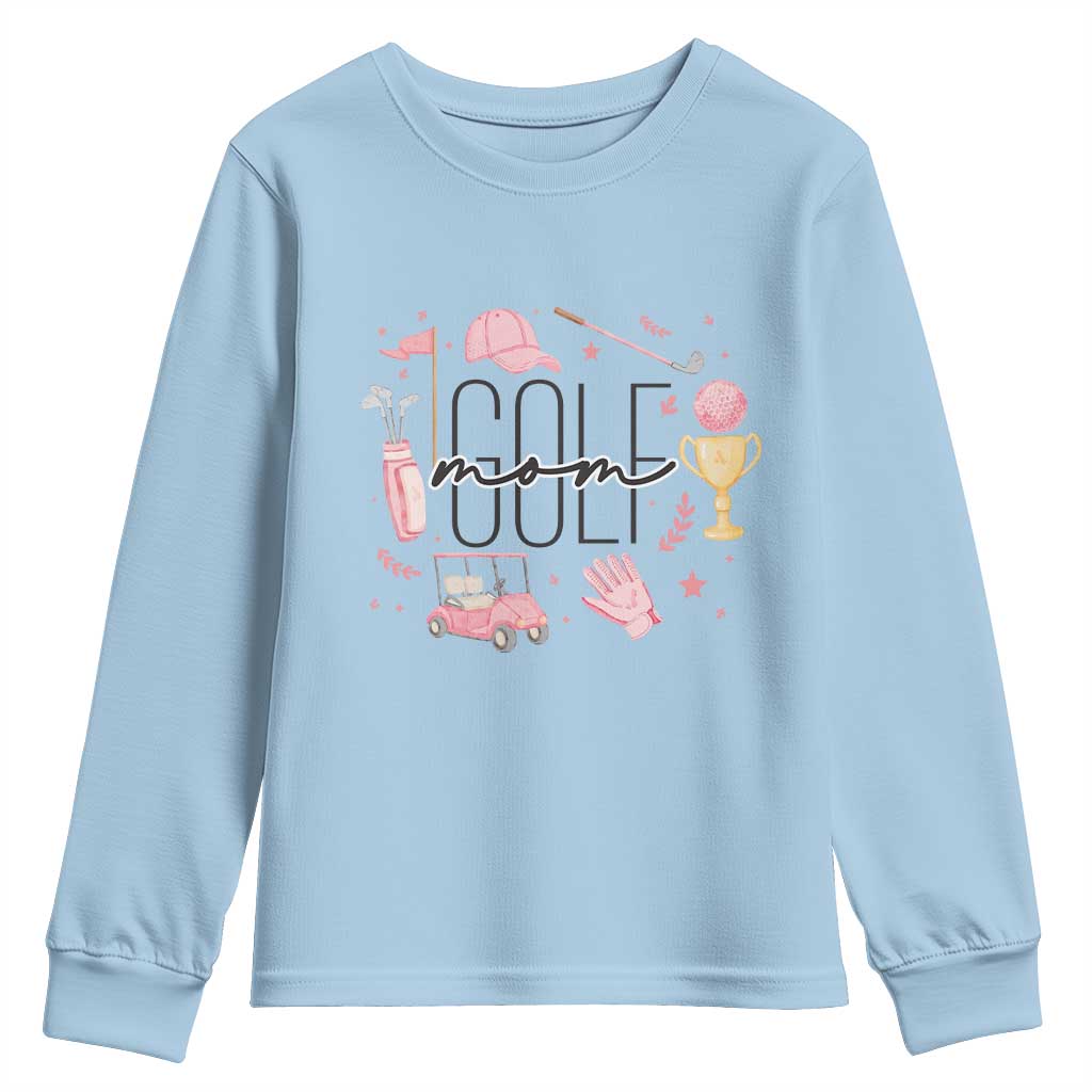 Golf Mom Life Proud Youth Sweatshirt Sports Lover Gift - Wonder Print Shop