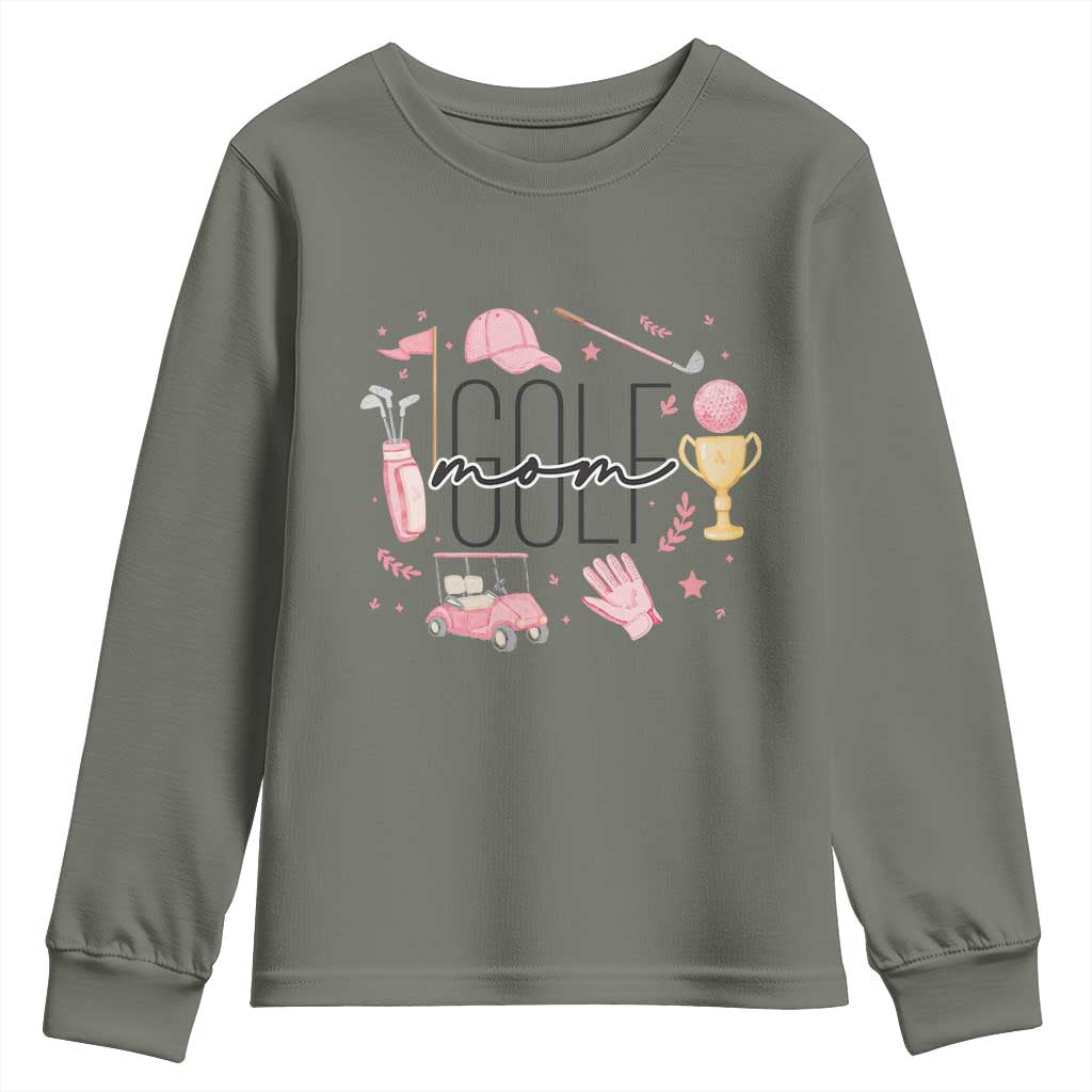 Golf Mom Life Proud Youth Sweatshirt Sports Lover Gift - Wonder Print Shop