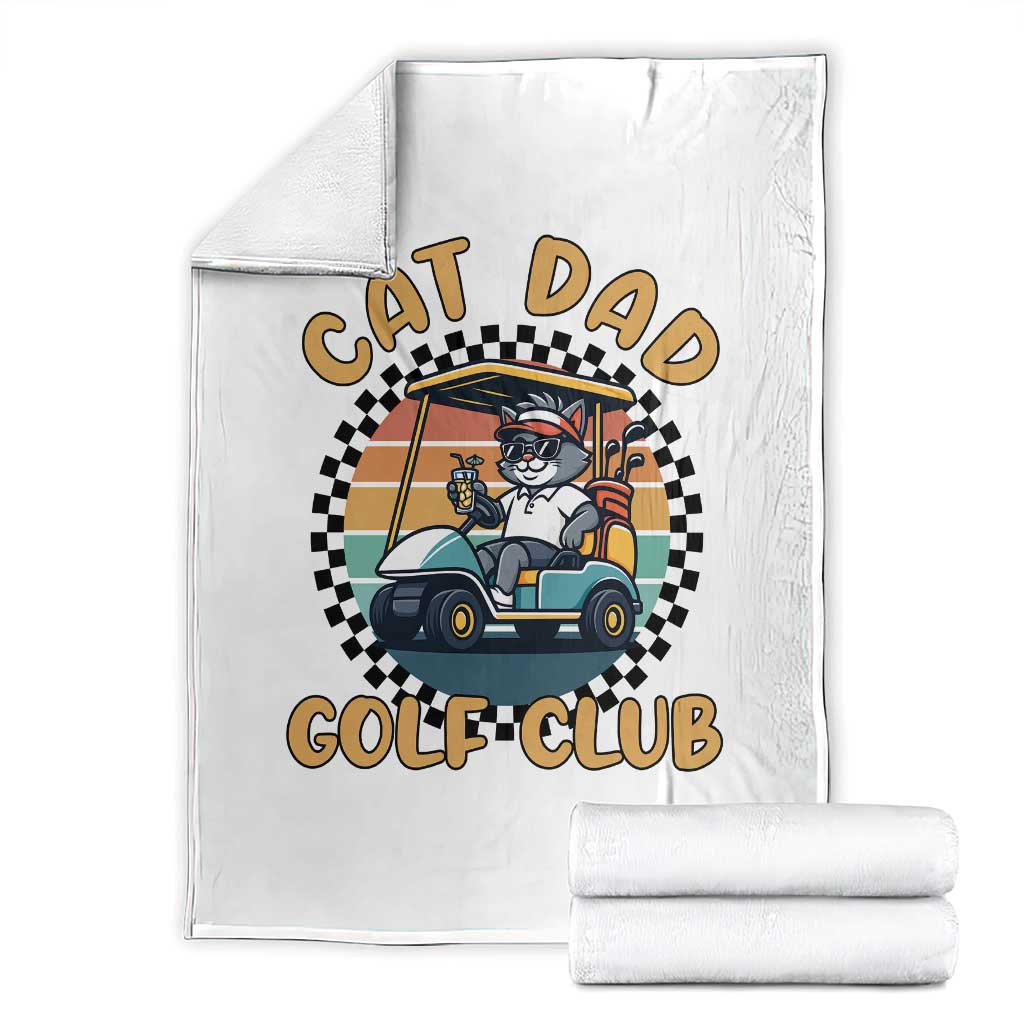 Cat Dad Golf Club Throw Blanket Funny Sports Lover Gift - Wonder Print Shop