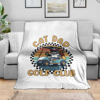 Cat Dad Golf Club Throw Blanket Funny Sports Lover Gift - Wonder Print Shop