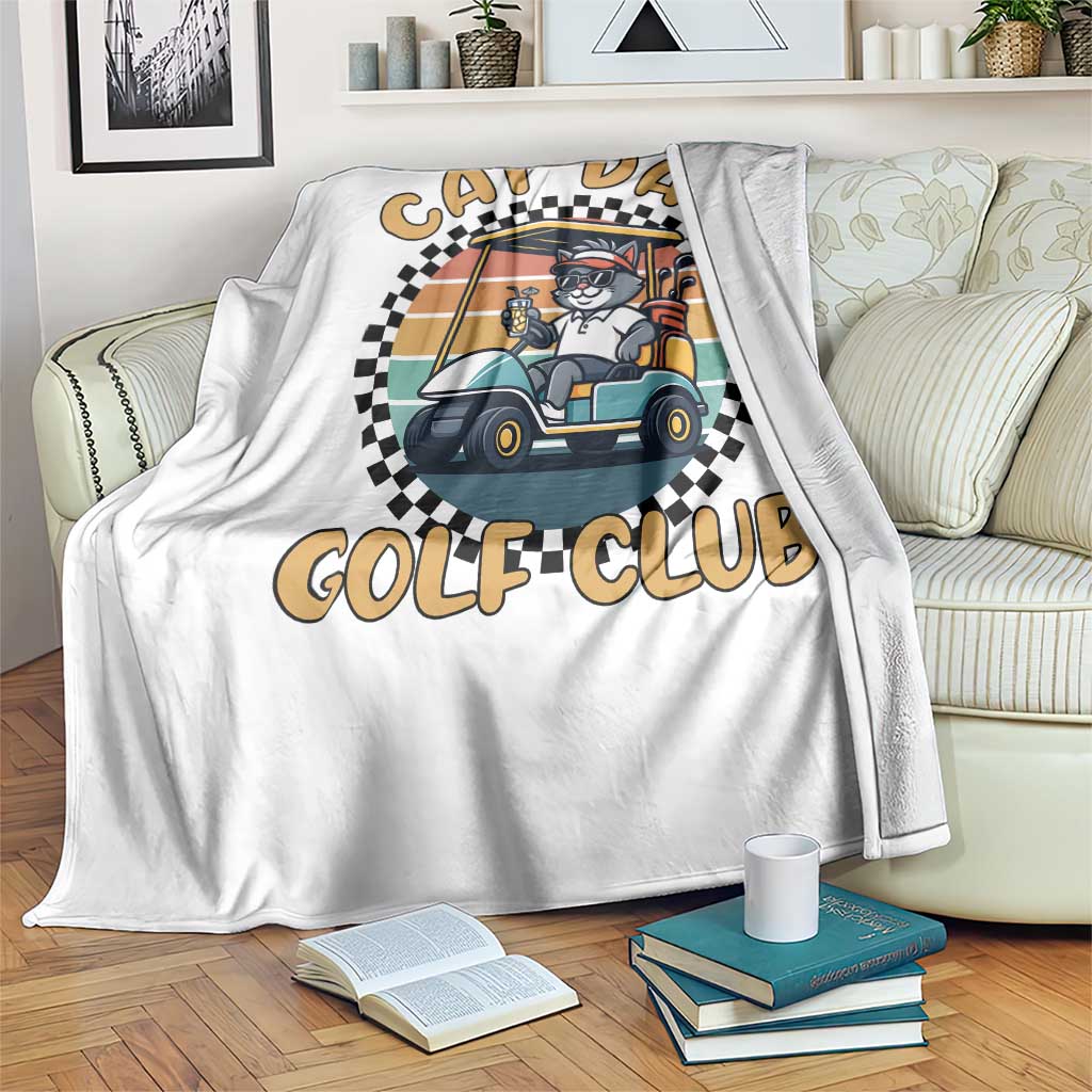 Cat Dad Golf Club Throw Blanket Funny Sports Lover Gift - Wonder Print Shop