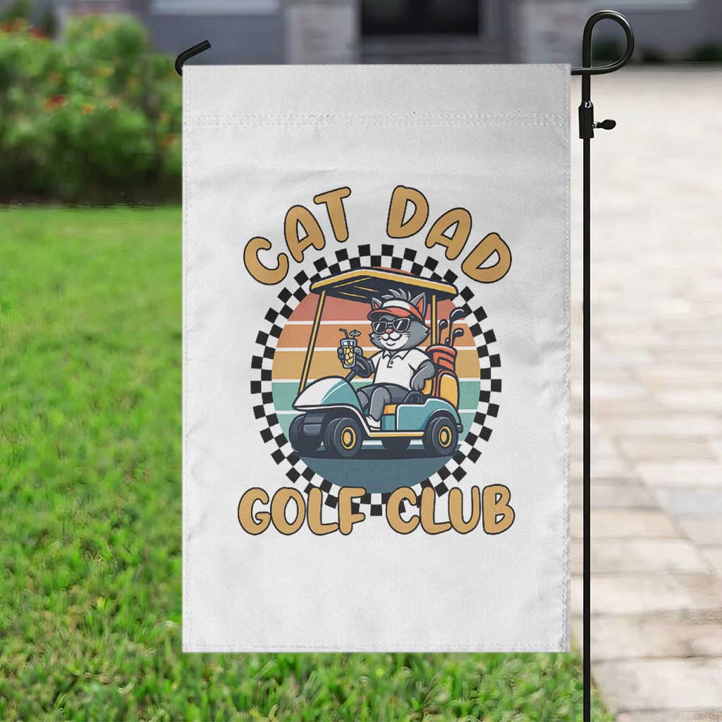 Cat Dad Golf Club Garden Flag Funny Sports Lover Gift - Wonder Print Shop