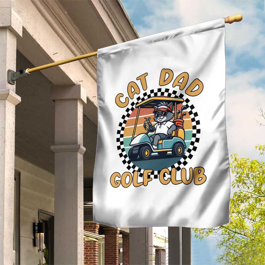 Cat Dad Golf Club Garden Flag Funny Sports Lover Gift - Wonder Print Shop