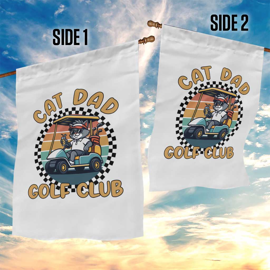 Cat Dad Golf Club Garden Flag Funny Sports Lover Gift - Wonder Print Shop