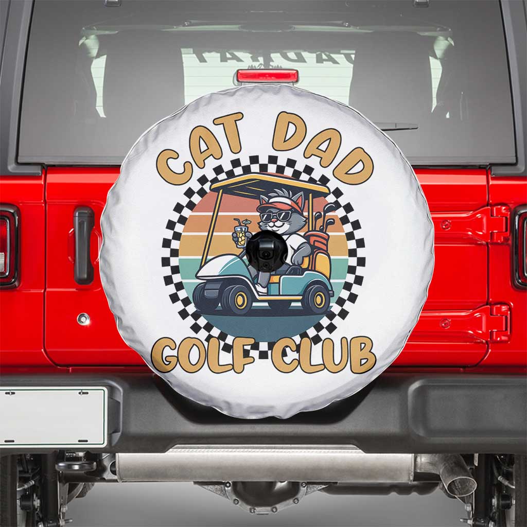 Cat Dad Golf Club Spare Tire Cover Funny Sports Lover Gift - Wonder Print Shop