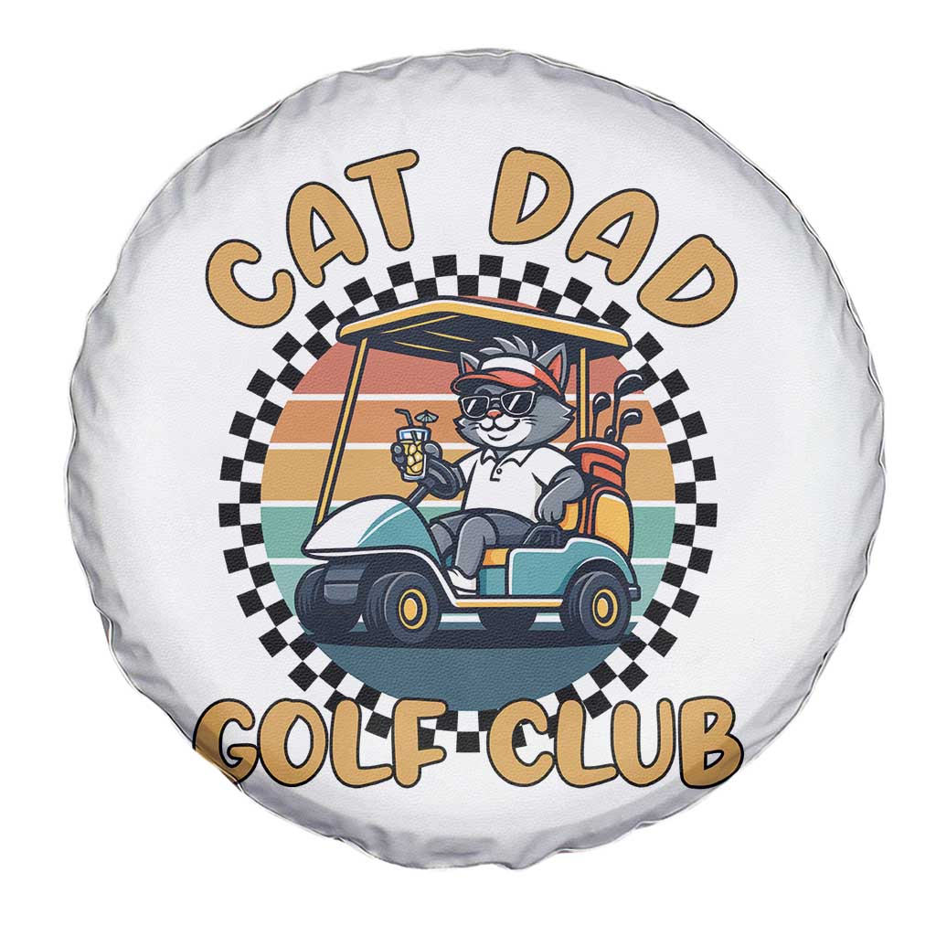Cat Dad Golf Club Spare Tire Cover Funny Sports Lover Gift - Wonder Print Shop
