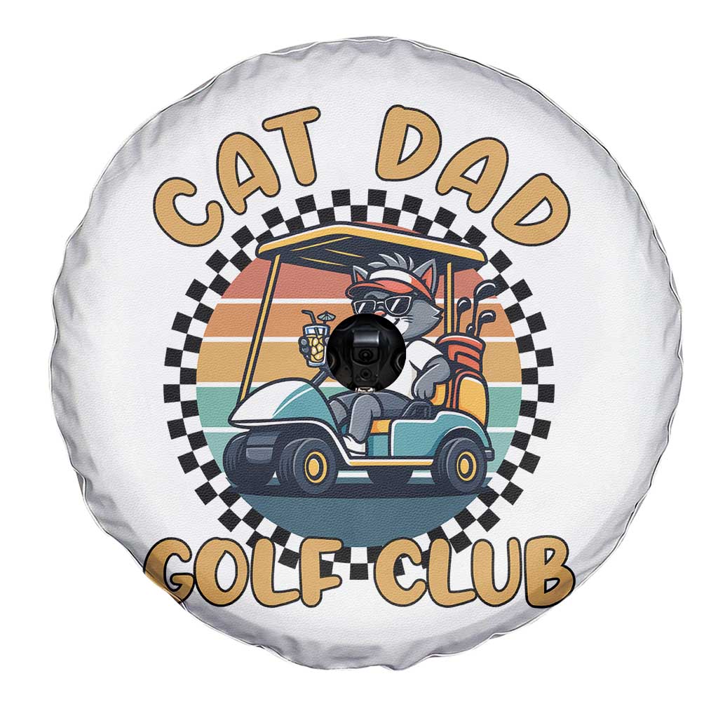Cat Dad Golf Club Spare Tire Cover Funny Sports Lover Gift - Wonder Print Shop