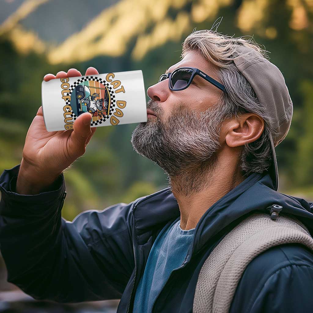 Cat Dad Golf Club 4 in 1 Can Cooler Tumbler Funny Sports Lover Gift - Wonder Print Shop