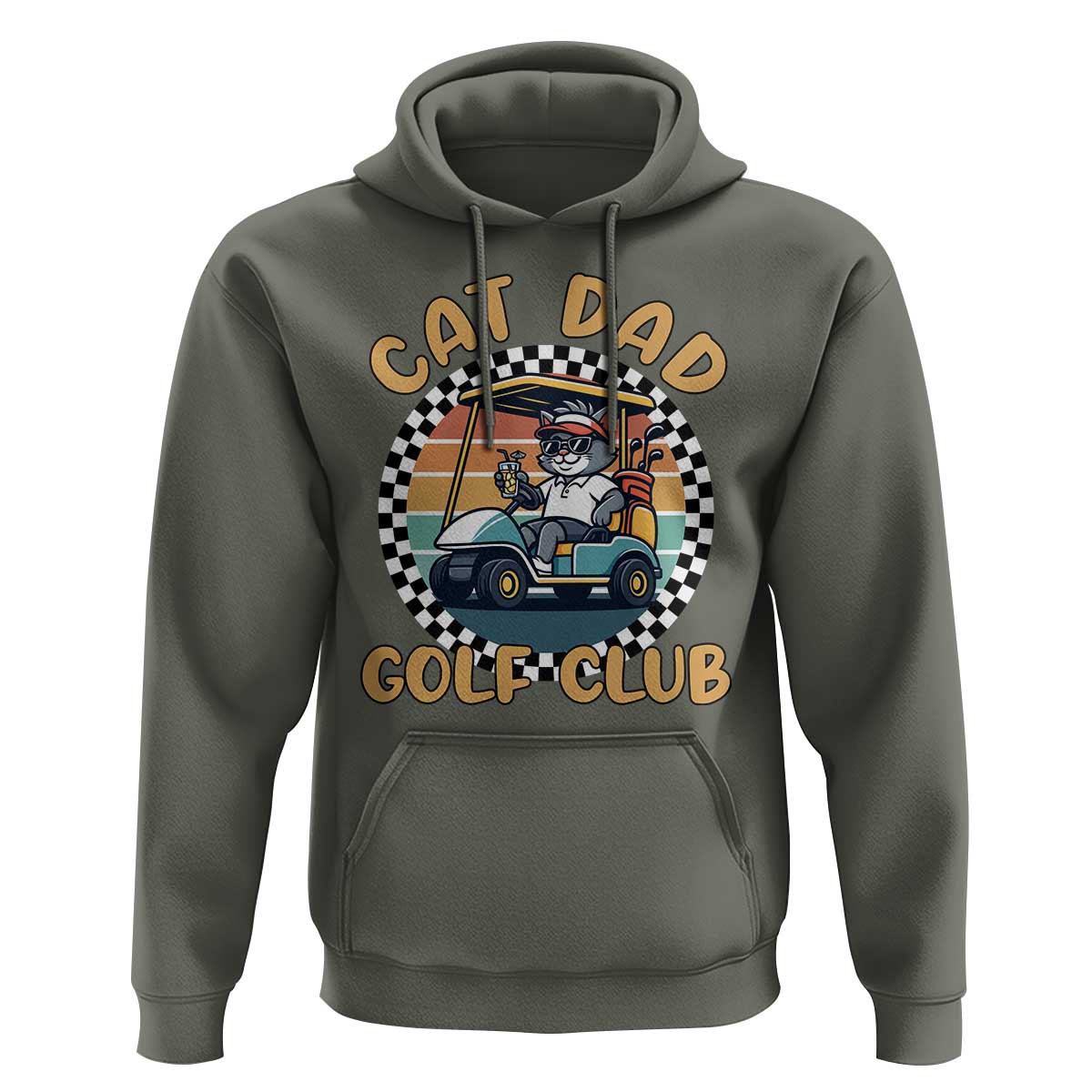 Cat Dad Golf Club Hoodie Funny Sports Lover Gift - Wonder Print Shop