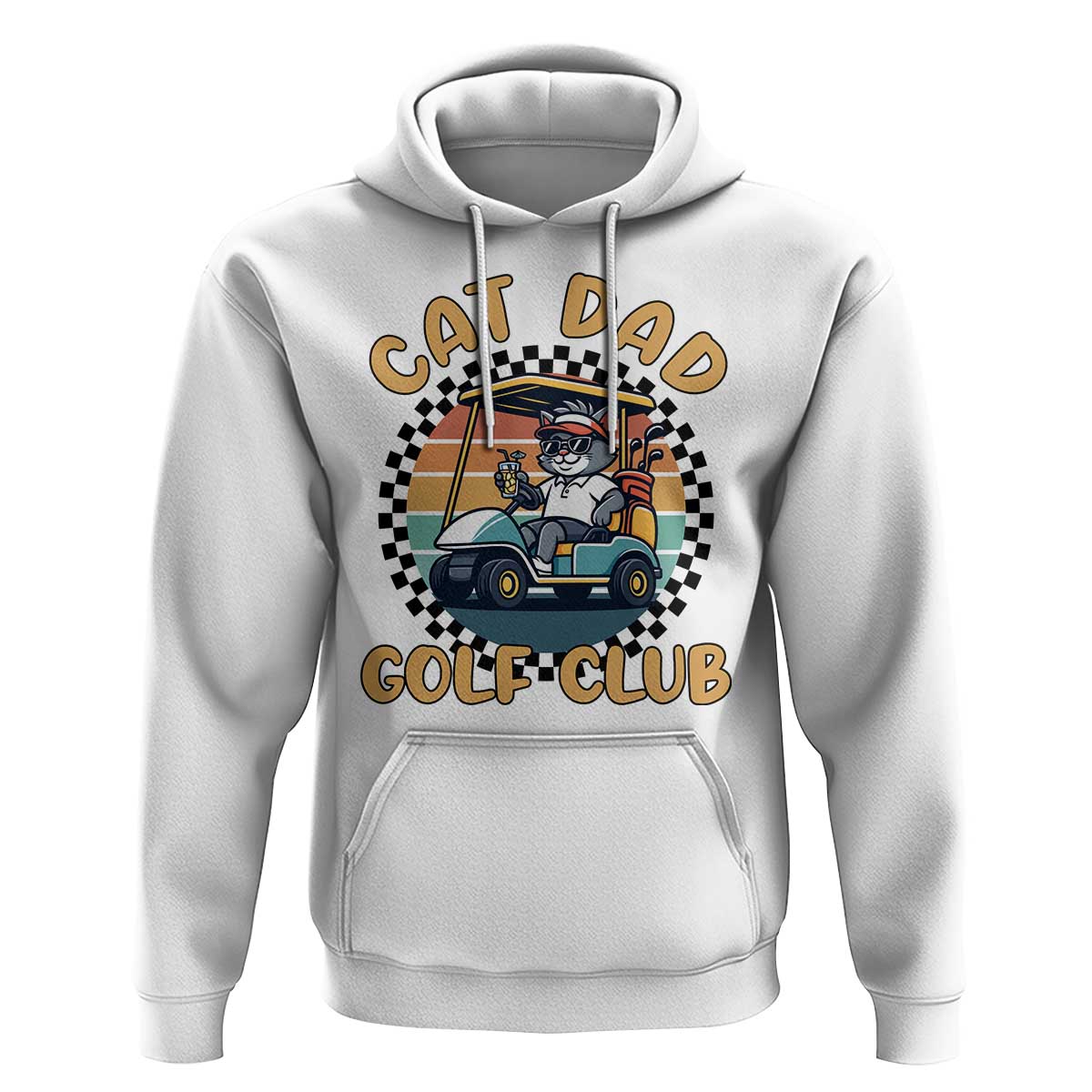 Cat Dad Golf Club Hoodie Funny Sports Lover Gift - Wonder Print Shop