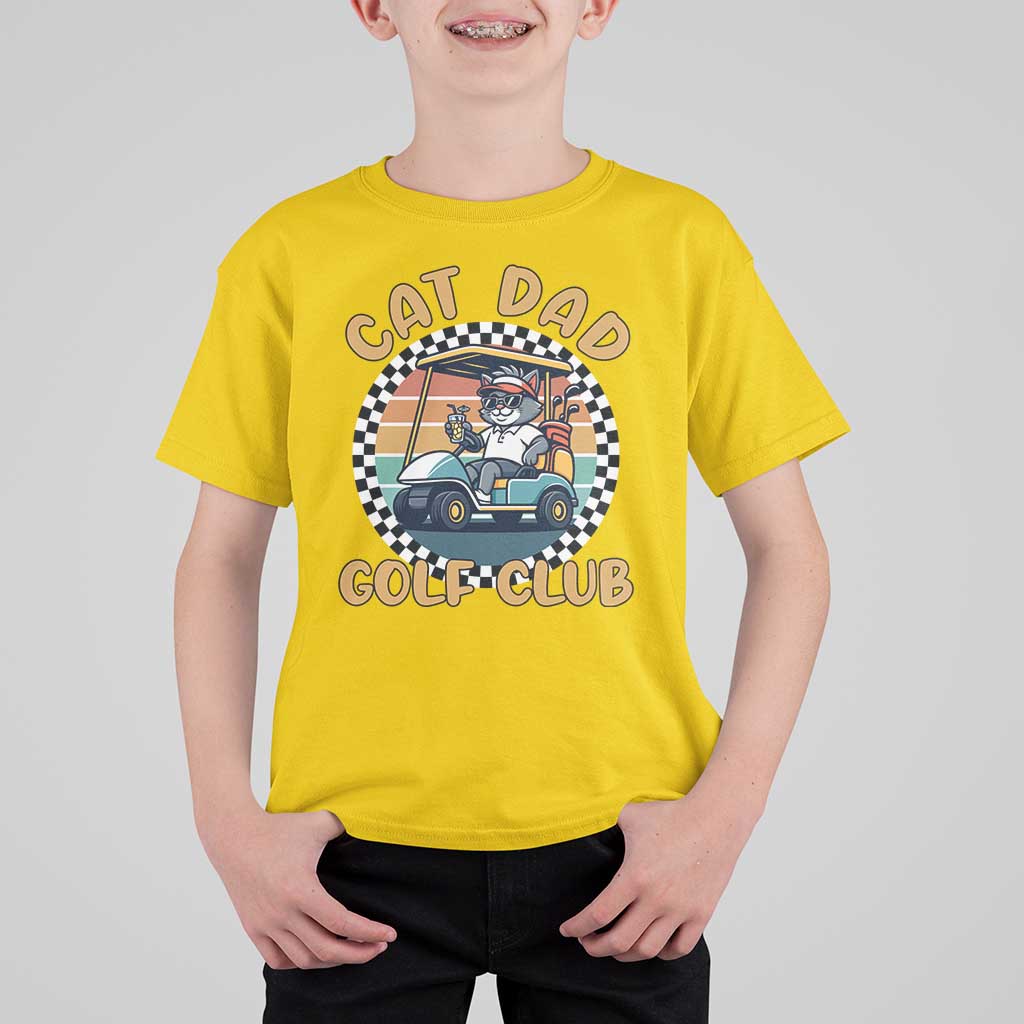 Cat Dad Golf Club T Shirt For Kid Funny Sports Lover Gift - Wonder Print Shop